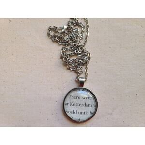 Ketterdam pendant necklace made with Six of Crows book pages